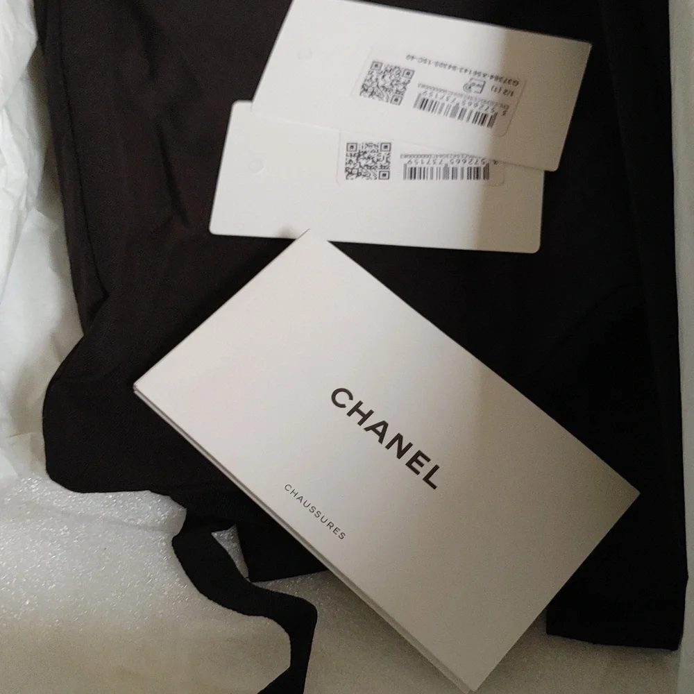 CHANEL Sandals Thongs Black Interlocking C Size 40